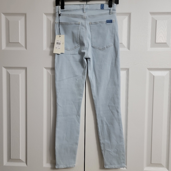 7 For All Mankind Ultra High Rise Skinny Ankle Jeans No Filter Peretti Size 27 - Picture 3 of 9